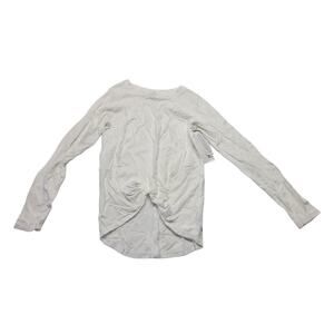 Zella Girls White Front Twist Long Sleeve Tee Size 10/12